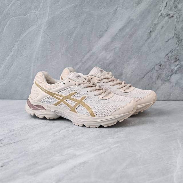 B版亚瑟士 Asics Gel-Fiux4 米金 亚瑟士减震防滑运动跑步鞋 鞋款采用亚瑟士Amplifoam科技，为运动中带来回弾性和轻量性感受。工程网眼鞋面提