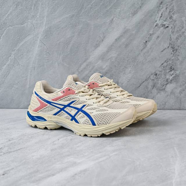 B版亚瑟士 Asics Gel-Fiux4 米蓝 亚瑟士减震防滑运动跑步鞋 鞋款采用亚瑟士Amplifoam科技，为运动中带来回弾性和轻量性感受。工程网眼鞋面提
