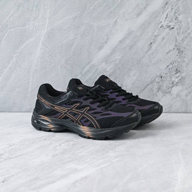B版亚瑟士 Asics Gel-Fiux4 卡其兰 亚瑟士减震防滑运动跑步鞋 鞋款采用亚瑟士Amplifoam科技，为运动中带来回弾性和轻量性感受。工程网眼鞋面