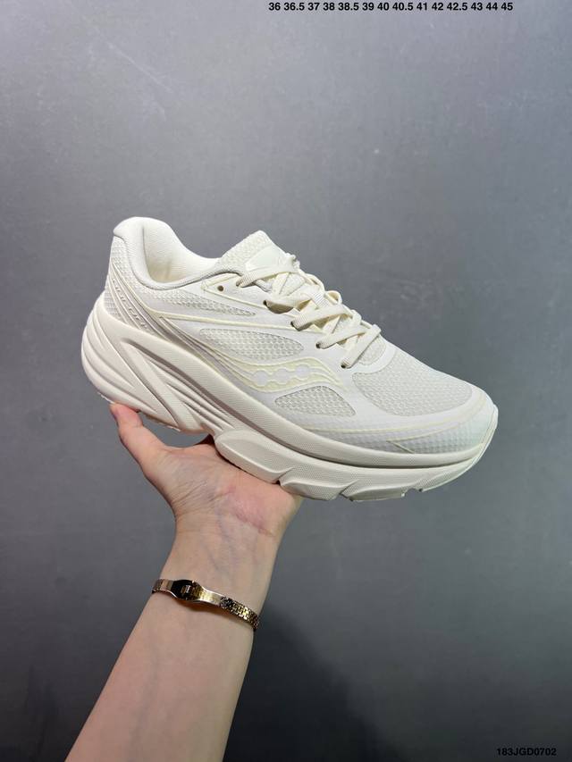 Saucony 索康尼Endorphin 男女马拉松运动跑鞋 性能相比前几代再升级：鞋面采用全新升级的工学网设计 贴合脚部更透气 中底部分使用最新的Pwrrun