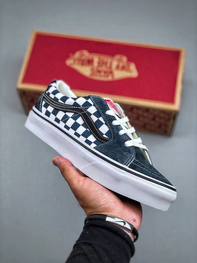 Vans Sk8-Low 经典款灰白棋盘格 工艺：硫化1:1 重量1:1、真标、原钢印、材质标、鞋型标、合格证 尺码：35-44 半