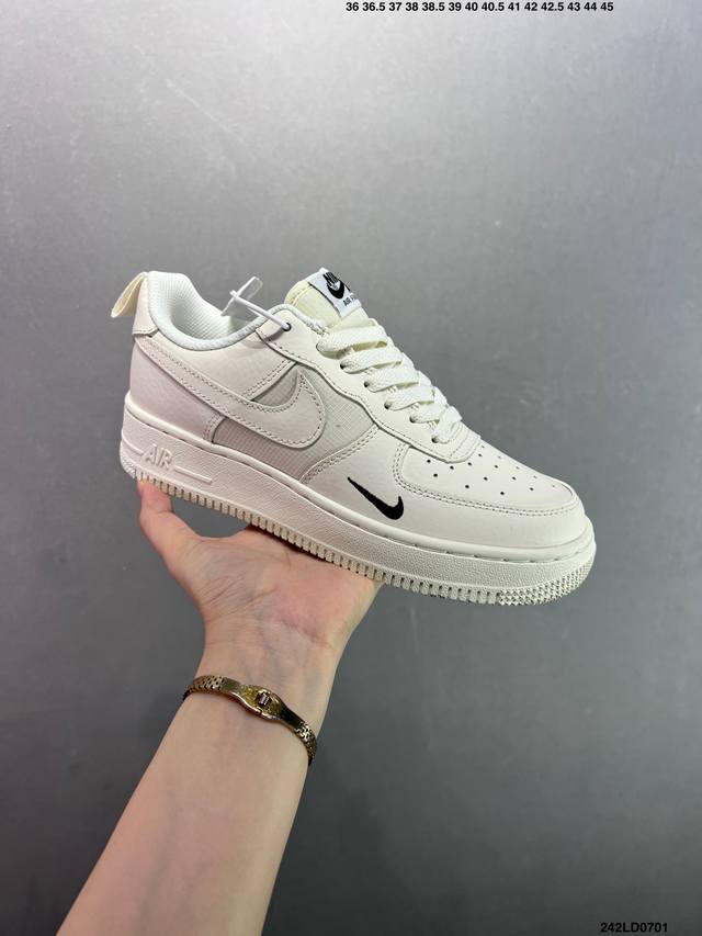 Nike Air Force 1 Low 白黑小勾 空军一号低帮运动休闲板鞋 原楦头原纸板 打造纯正空军版型 专注外贸渠道 全掌内置蜂窝气垫 原盒配件 原厂中底