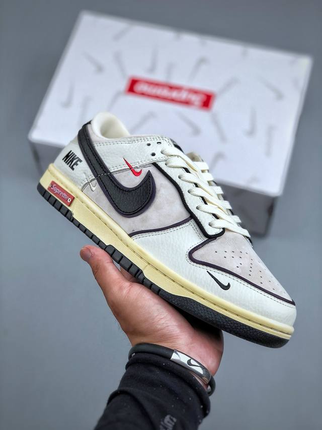 Nike Sb Dunk Low X Supreme 白灰三小勾纯原大厂出品 极力推荐原装头层材料 独家版型蒸餾加工帶來的是更好的视觉和脚感体验大厂纯原品质出货