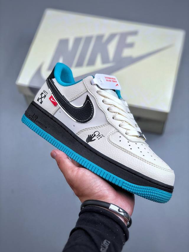 Nike Air Force 1 Low 07 X Off-White 白黑绿原楦头原纸板 打造纯正低帮空军版型专注外贸渠道 全掌内置蜂窝气垫 原盒配件 原厂中