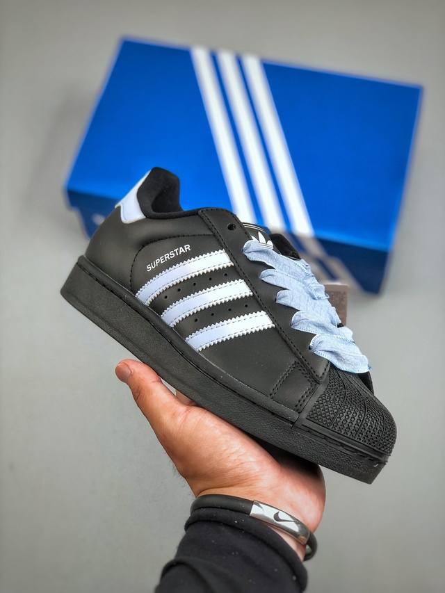 Ad Originals Superstar Ii 贝壳头 采用全新头层拼接皮革材质 后跟采用特色3D立体印字渠道正品订单 诠释市场最高工艺水平全鞋进口头层皮料