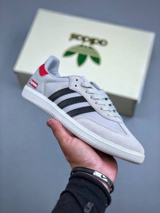 C版 Adidas Samba Og 德训鞋 高端定制桑巴系列 大厂纯原品质出货 超高清洁度 细节完美 舒适百搭 低帮休闲板鞋 货号：Gj75814 尺码：36