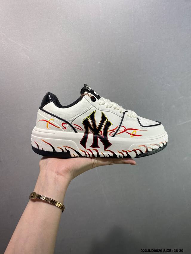 公司级Mlb Chunky Liner Pu ‘Diy定制’ 简约时尚 百搭 包裹性保暖防滑防水减震 低帮 板鞋 货号：3Asxca12N C0001 尺码：3