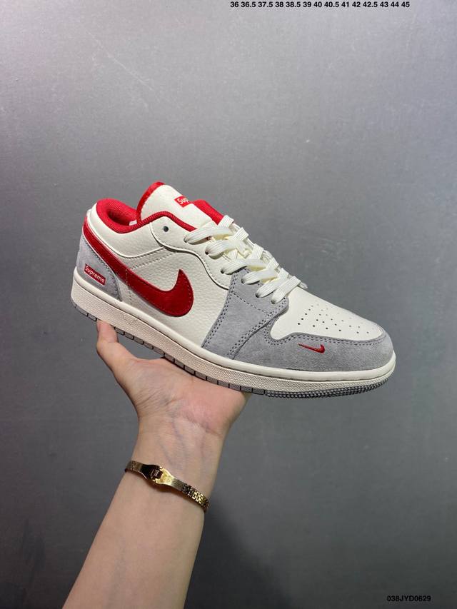 公司级Air Jordan Aj1 Low 低帮系列定制配色Wg8850-012 原厂内置气垫魔块 A模大底 头层小牛皮 鞋舌Aj原厂专用牛津布+Aj专用反口珍