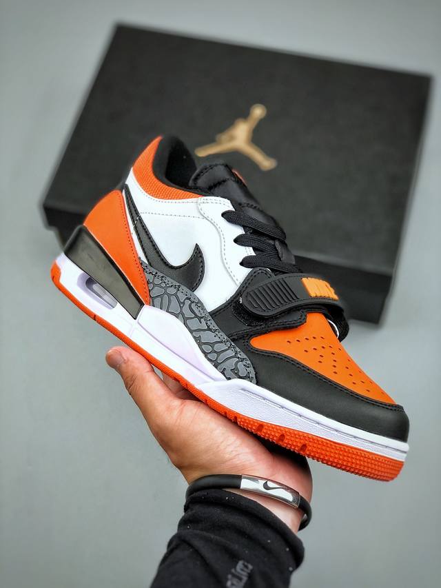 N版 店主主推版本 Nike Air Jordan Legacy 312 Low “黑白橙扣碎 ”乔丹最强三合一混合版 原厂私磨 原厂纸板 原厂盒装 完美走线