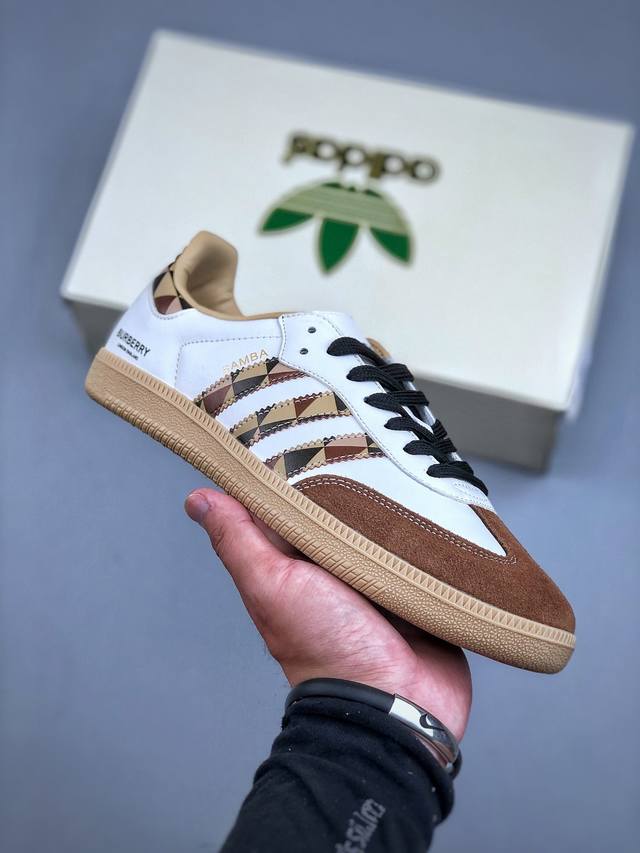 C版 Adidas Samba Og 德训鞋 高端定制桑巴系列 大厂纯原品质出货 超高清洁度 细节完美 舒适百搭 低帮休闲板鞋 货号：Gj75806 尺码：36