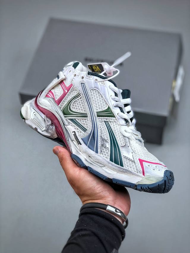 Vg版 高奢品牌-巴黎世家Balenciaga Runner Sneaker 慢跑系列低帮复古野跑潮流姥爹风百搭休闲运动慢跑鞋男女鞋原版一致配件防尘袋及附送鞋带