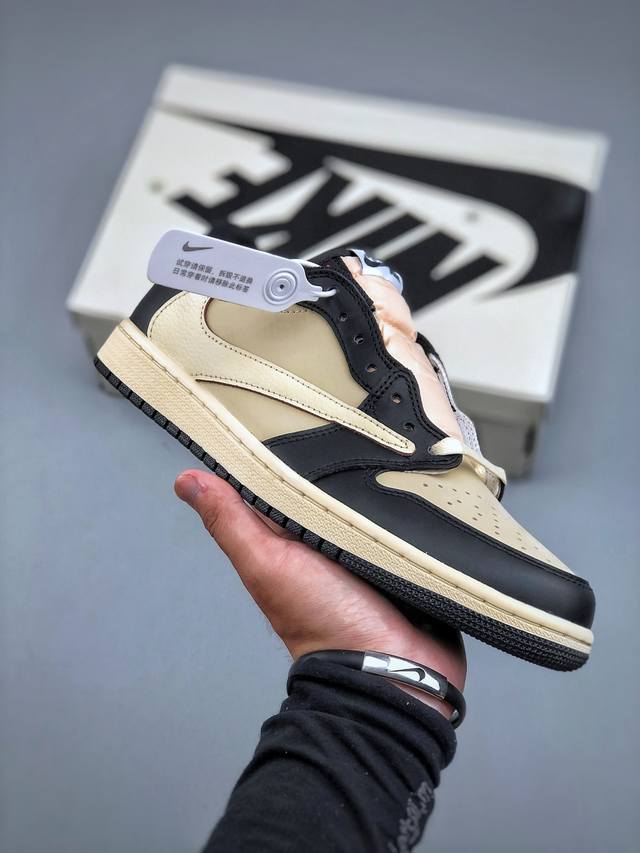 Travis Scott X Fragment Design X Air Jordan 1 Low Og Sp Aj1 乔1倒勾联名 低帮文化休闲板鞋 Dm78