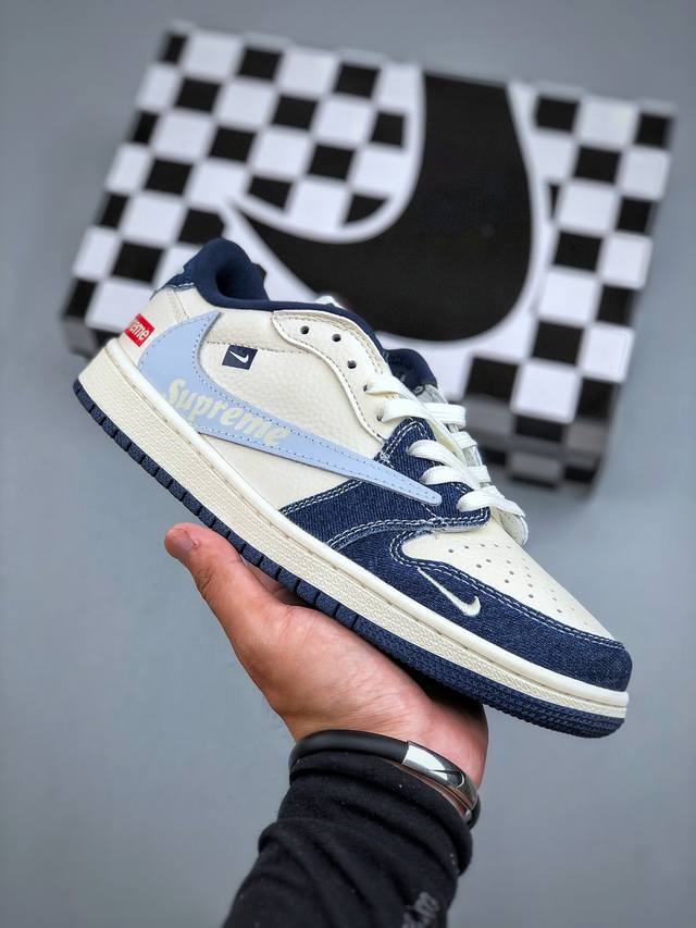 C版 Nike Air Jordan 1 Low 联名款 定制Aj联名-高端定制 低帮复古文化板鞋 #定制鞋盒 大厂纯原品质出货 超高清洁度 皮料切割干净无任何