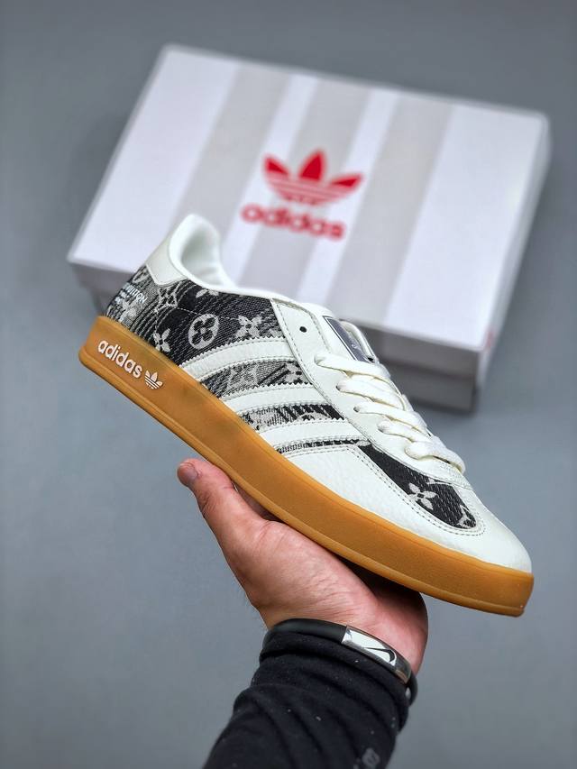 纯原J版 Adidas Samba Og 桑巴舞街头系列德训运动板鞋采用固色翻毛皮组合牛剖革鞋面材质外置正确3层组合围条加厚烟胶橡胶大底货号：Sc9207-73