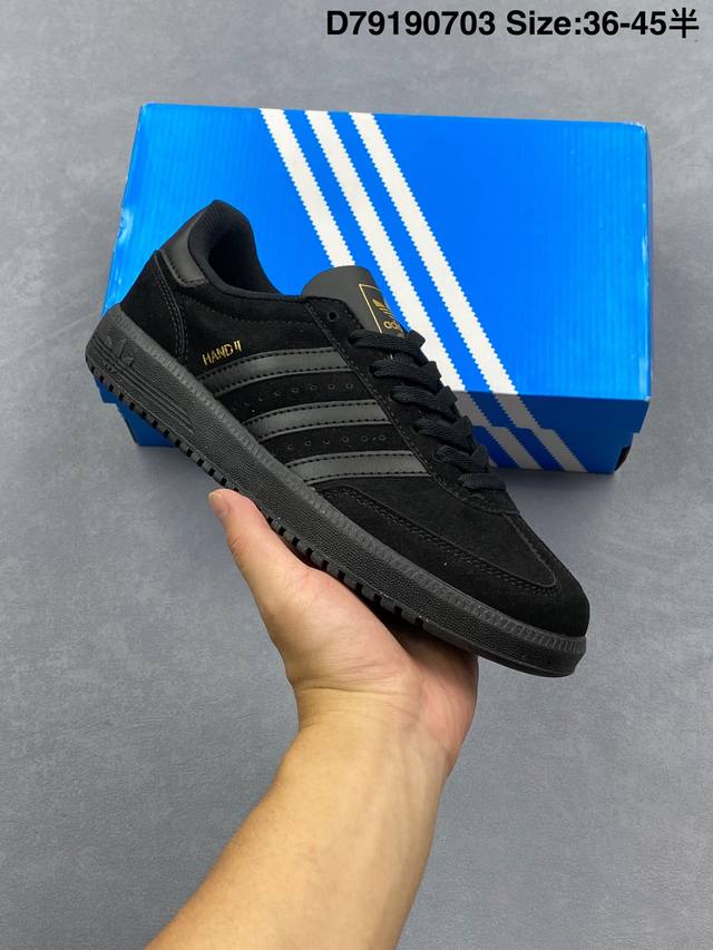 新品 阿迪达斯 Adidas Hand Ii 男女士三叶草休闲板鞋Adidas Originals Hand 2 代复古 低帮运动鞋 Id2115 2025年新