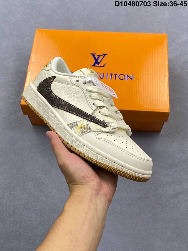 乔丹Travis Scott X Fragment Design X Jordan Air Jordan 1 Low Og Sp “暴力熊联名 灰蓝卡通” 多方