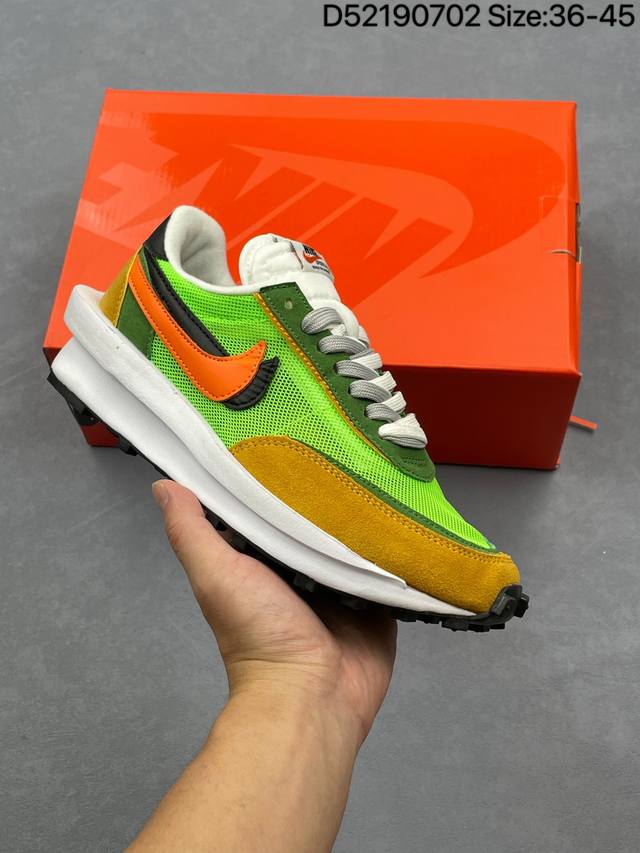 耐克Sacai X Nike Vaporwaffle “Tour Yellow ”华夫三代3.0走秀重磅联名 合作款 紫金配色 #鞋款由Pegasus与Vapo
