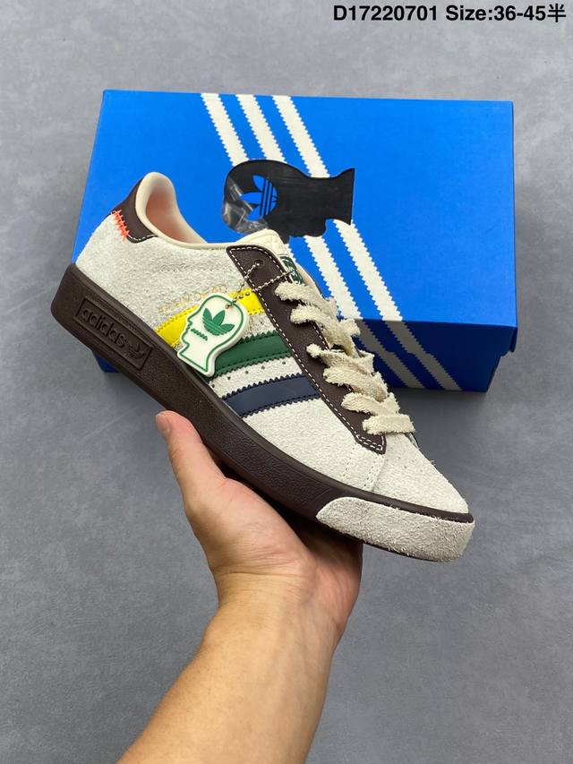 真标Brain Dead X Adidas Originals Forest Hills Core 阿迪达斯 舒适时尚薄底 防滑耐磨 低帮 板鞋 货号：Jr79