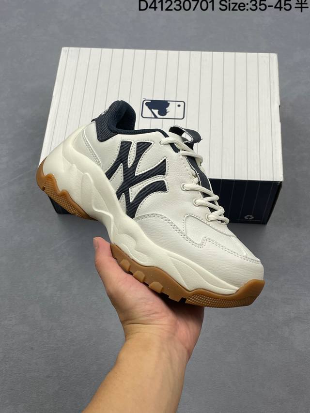 Mlb 复古风格美国职业棒球大联盟 Bigball Chunky Denim 系列 复古增高休闲老爹鞋 货号:3Ashd045N 尺码:35 36 36.5 3