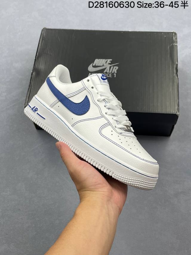 耐克Nike Air Force 1 Low 空军一号低帮百搭休闲运动板鞋。柔软、弹性十足的缓震性能和出色的中底设计，横跨复古与现代的外型结合，造就出风靡全球三