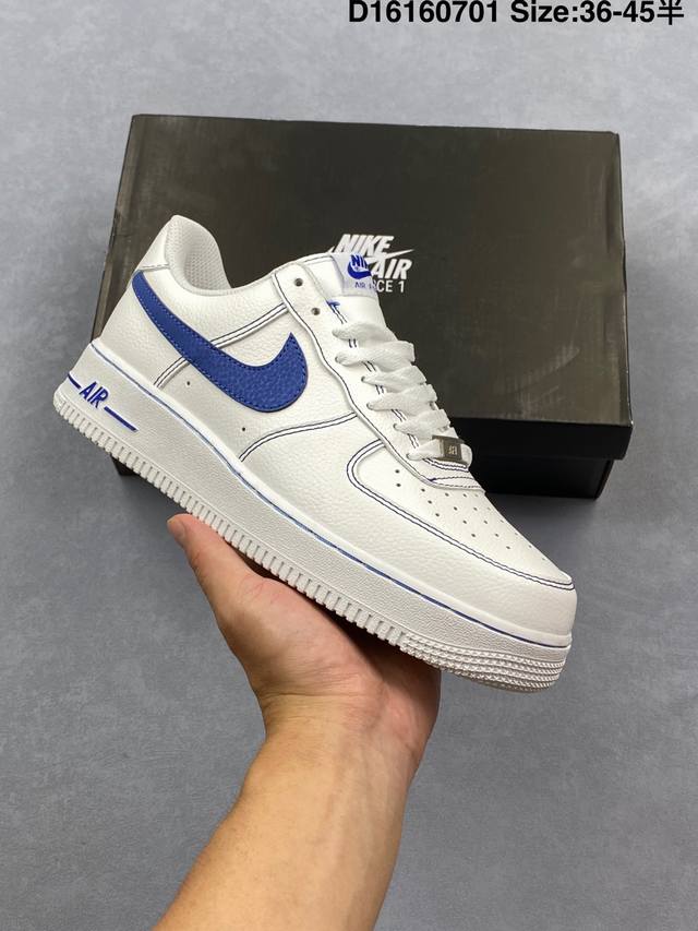 真标耐克Nike Air Force 7空军一号低帮百搭休闲运动板鞋。柔软、弹性十足的缓震性能和出色的中底设计，横跨复古与现代的外型结合，造就出风靡全球三十多年