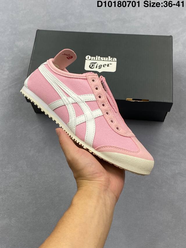 公司级Onitsuka Tiger鬼塚虎 Mexico 66 Slip-On 一脚蹬低帮夏季透气运动休闲鞋 货号:1183B603-303 尺码:如图 D10