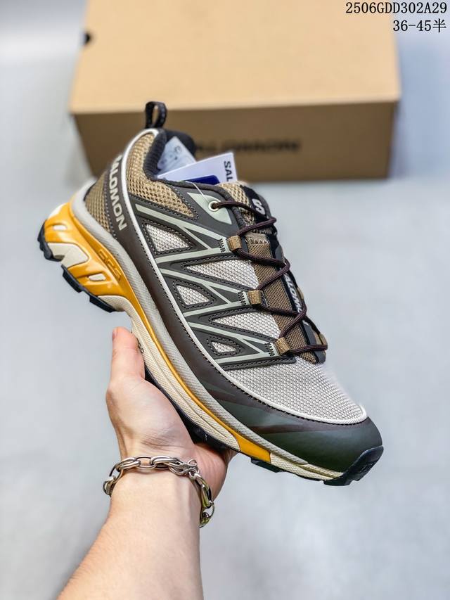 公司级Salomon Xa Pro Xt-6 End萨洛蒙户外越野跑鞋 鞋面采用Sensifit贴合技术 全方位贴合包裹脚型 鞋跟部鞋底牵引设计 提供强大的抓地