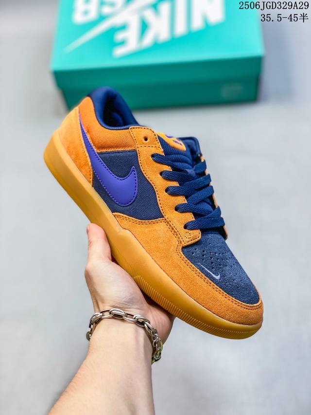 Nike Sb Force 58 Fs-橙黄 硫化杯底 原楦版型 独家私模 融入打孔设计 独家独立真半码 35.5起 帆布和麂皮绒面制成 浓浓复古年而不腻 经久