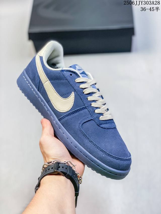 真标带半码 Nike Field General 舒适时尚 耐磨 低帮 板鞋 男款 蓝色 尺码：见图 编码：06Jjy303A28
