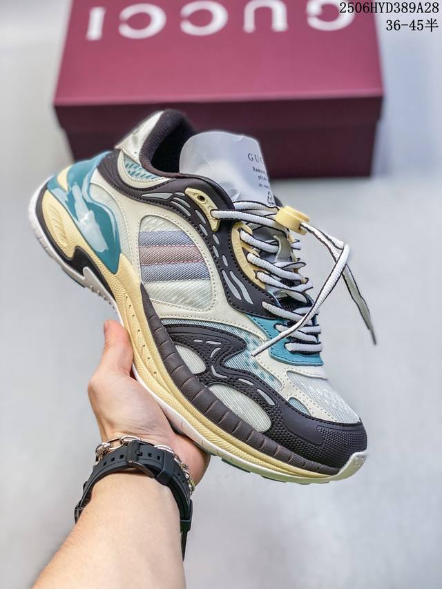 Gucci 古驰 时尚潮流 舒适耐磨 休闲防滑运动老爹 尺码：见图 编码：06Hyd389A28