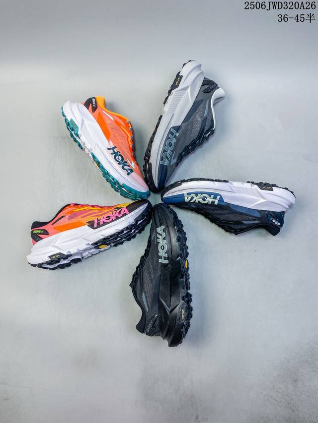 Hoka One One M Mafate X 时尚舒适 织物减震防滑支撑低帮 越野跑步鞋 货号:1161991 尺码:36 36.5 37.5 38 38.5