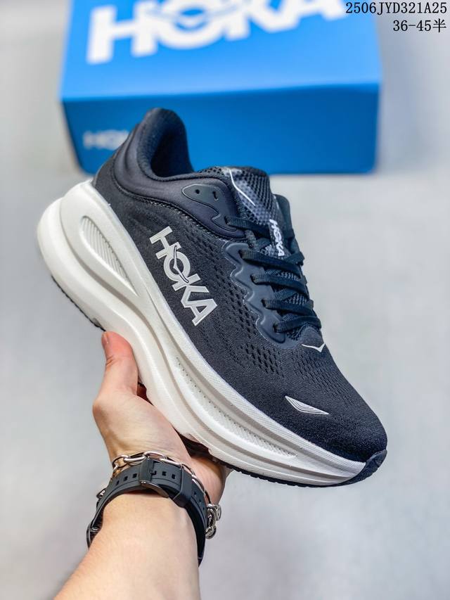 Hoka One One Bondi舒适防滑耐磨低帮休闲跑步鞋男女款1162013-Bwht 尺码：见图 编码：06Jyd321A25