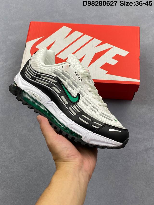全新Nike Air Max Dn 运动鞋 时尚跑步鞋，豆荚造型气垫吸睛！鞋面采用织物材质打造，提供舒适的穿着体验。这款鞋不仅具有时尚的外观，还融合了许多经典的