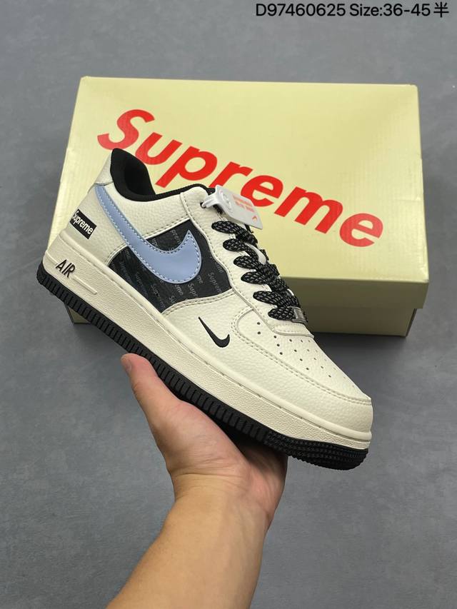 耐克Nike Air Force 1 ‘07空军一号低帮百搭休闲运动板鞋。柔软、弹性十足的缓震性能和出色的中底设计，横跨复古与现代的外型结合，造就出风靡全球三十