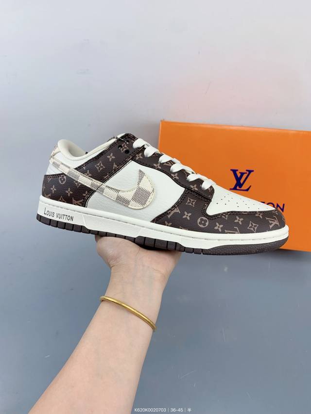 耐克Stussy X Nike Sb Dunk Low Lv联名扣篮系列低帮休闲绑带运动滑板板鞋 Size：如图 编码：K620K0020703