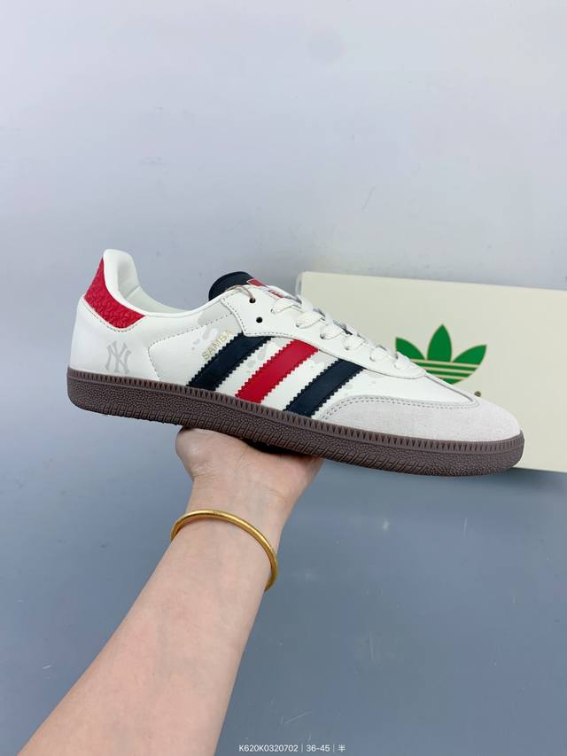 复古设计与现代简约的融合，再度携手洛杉矶时尚生活品牌Sporty & Rich X Adidas Originals Handball Spzl Burgund