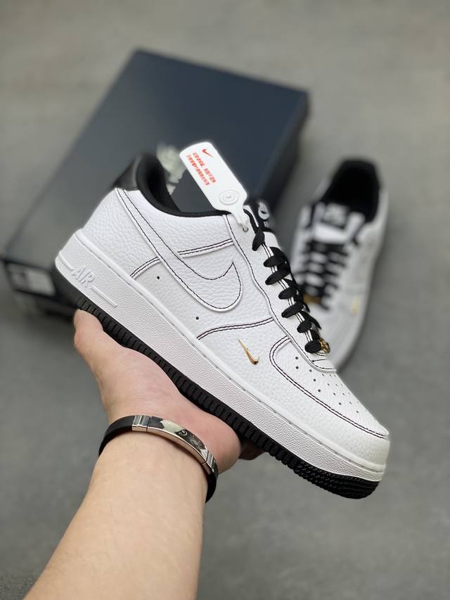 Nike Air Force 1 Low 白黑线小金勾 空军一号低帮运动休闲板鞋 原楦头原纸板 打造纯正空军版型#专注外贸渠道 全掌内置蜂窝气垫 #原盒配件 原