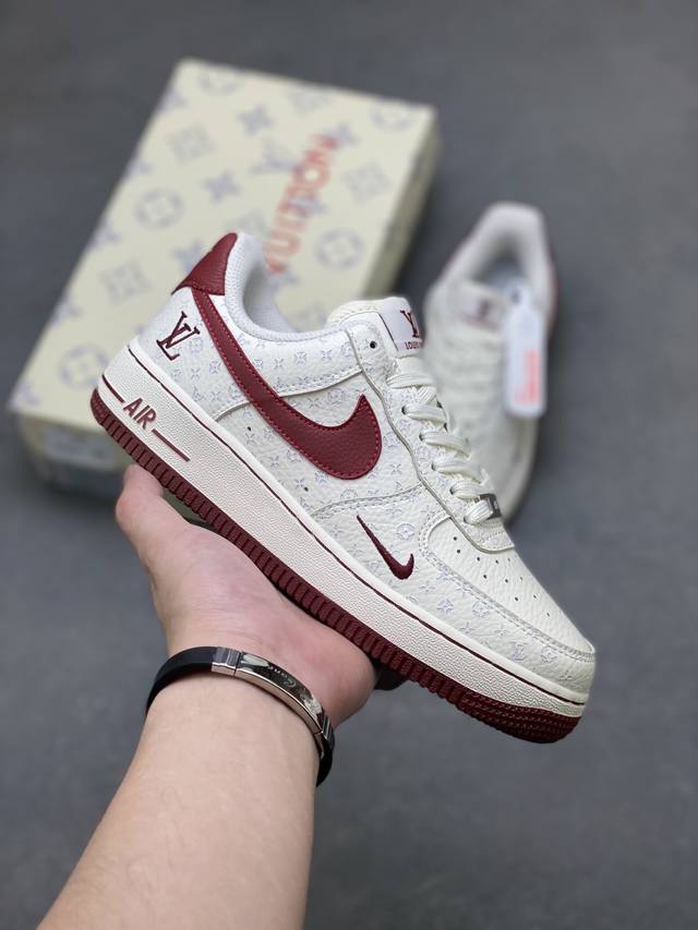 海外限量发售！公司级Nike Air Force 1 '07 Low Lv联名-白红 空军一号低帮 运动鞋 休闲鞋 折边针车 工艺难度大 原楦头原纸板 原装鞋盒