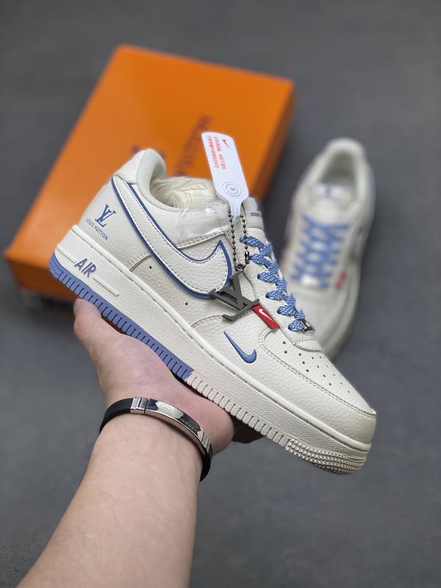 海外限量发售！公司级Nike Air Force 1 '07 Low “Lv联名”空军一号 低帮 运动鞋 休闲鞋 折边针车 工艺难度大 原楦头原纸板 原装鞋盒