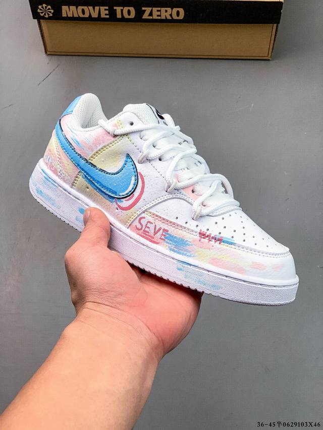 Nike Court Vision Low 休闲运动板鞋 纯原版本 低帮百搭透气休闲运动板鞋，经典耐用的设计，兼顾舒适脚感和出众风范，演绎匠心之作。结构性的支撑