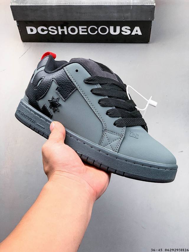 集图 街头装品牌 Dcshoecousa时尚鞋子男鞋休闲板鞋低帮圆头百搭 琉凤大底耐磨滑板鞋皮质运动舒适Bmx板鞋Dc 鞋型经典百搭，低帮系带设计，皮革鞋面，装