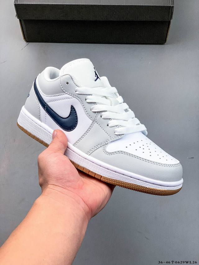 公司级头层！耐克Nike Air Jordan 1 Low Aj1乔1 低帮潮流缓运动休闲板鞋。Aj1 低帮拼接 完美版型真头层牛皮# 内置缓震气垫 原鞋开模