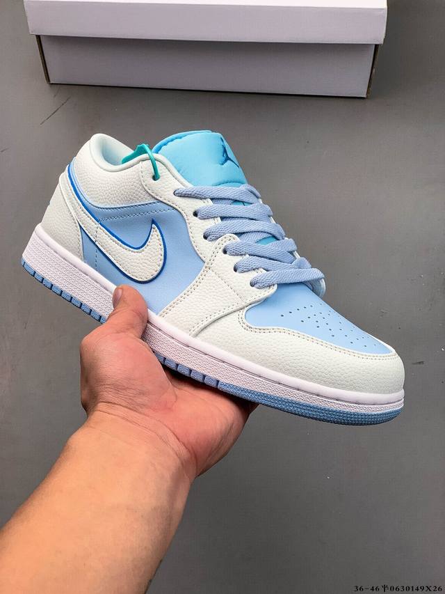 公司级头层！耐克Nike Air Jordan 1 Low Aj1乔1 低帮潮流缓运动休闲板鞋。Aj1 低帮拼接 完美版型真头层牛皮# 内置缓震气垫 原鞋开模