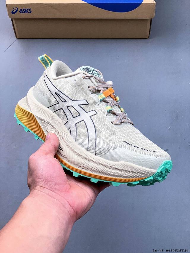 公司级！Asics Gel-Trabuco Max 3 亚瑟士 网面透气 耐磨 越野跑步鞋 这双鞋的外观设计超级吸引人 简约大气 色彩搭配也很时尚 Asics亚