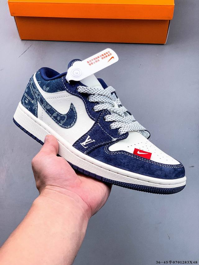 公司级头层！耐克Nike Air Jordan 1 Low Aj1乔1 低帮潮流缓运动休闲板鞋。Aj1 低帮拼接 完美版型真头层牛皮# 内置缓震气垫 原鞋开模