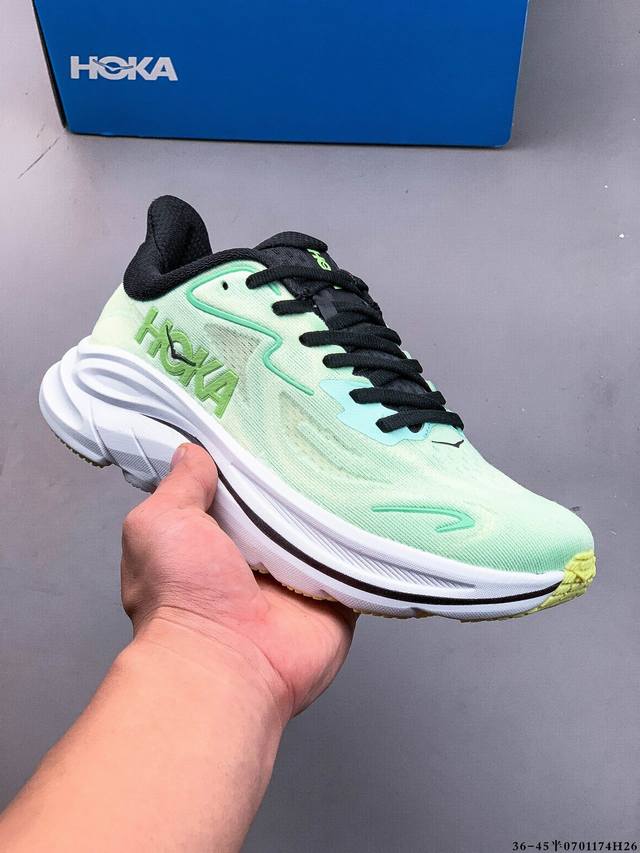 公司级！新款 Hoka One One Clifton 10 克利夫顿10代 休闲跑步鞋轻量缓震运动鞋 0701174H26