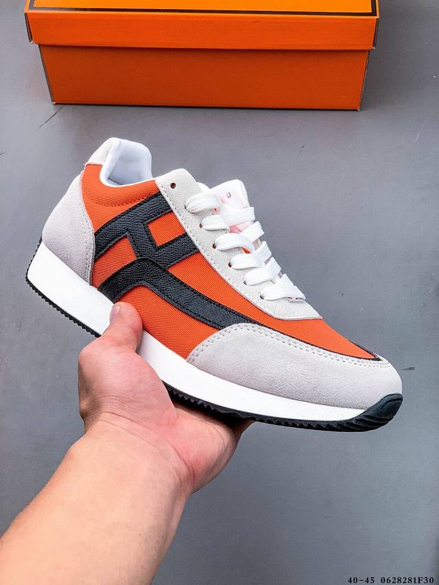 爱马仕HermèS 夏季新款透气拼色厚底舒适运动户外鞋 0628281F30