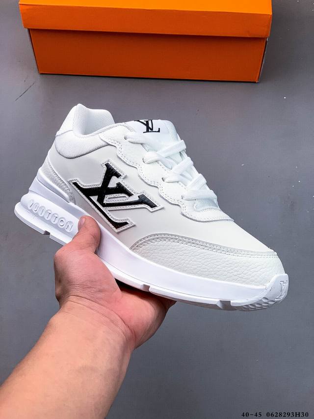 新品公司级 Lv Classic运动鞋 Lv 路易威登Louis Vuitton路易威登Lv男鞋Classic运动鞋2025款小牛皮字母休闲鞋白色1Ahstf