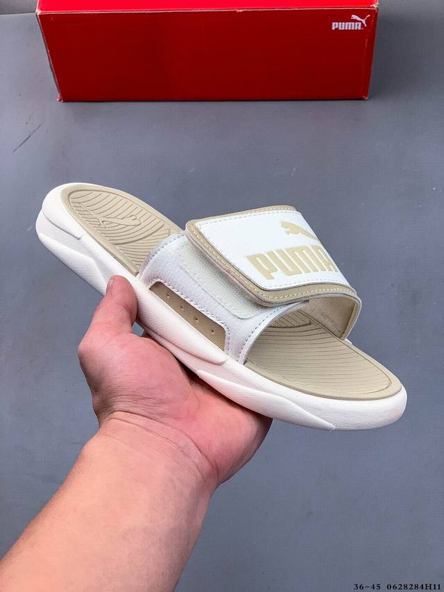 彪马Puma 夏季新款魔术贴软底户外休闲拖鞋 0628284H11