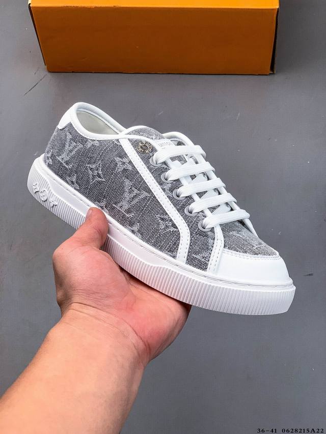 Lv Trainer Sneaker路易威登 新款女士牛仔帆布休闲鞋 0628215A22